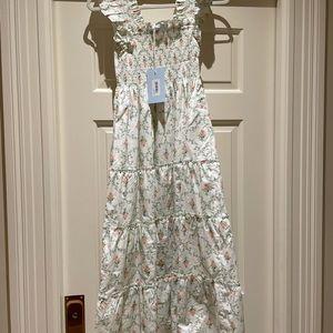 Hill House Home Ellie Nap Dress in pastel trellis